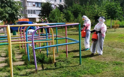 В Саранске начали дезинфицировать придомовые территории
