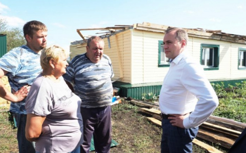 Артём Здунов посетил Старошайговский район, пострадавший от урагана