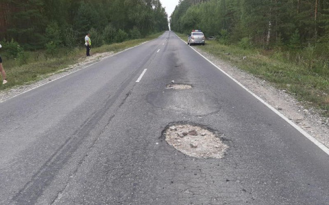 В Зубово-Полянском районе Мордовии из-за ямы на дороге перевернулся «Фольксваген Поло»