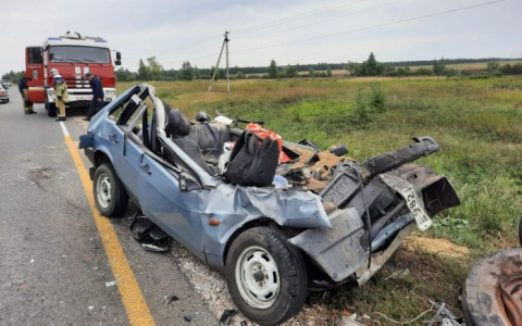 Легковушка столкнулась с трактором в Мордовии, один человек погиб