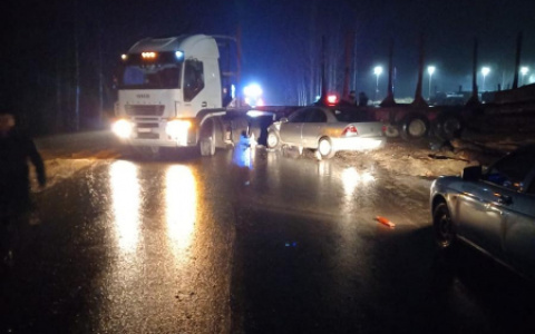 В Мордовии столкнулись легковушка и фура: пострадал один человек