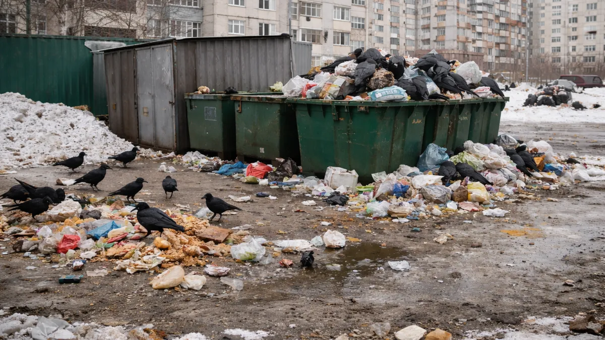 В Саранске пожаловались на мусор после исчезновения контейнера «лодочка»