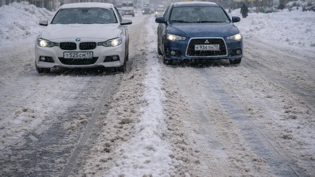 Жительница Саранска получила штраф из-за заснеженной дорожной разметки