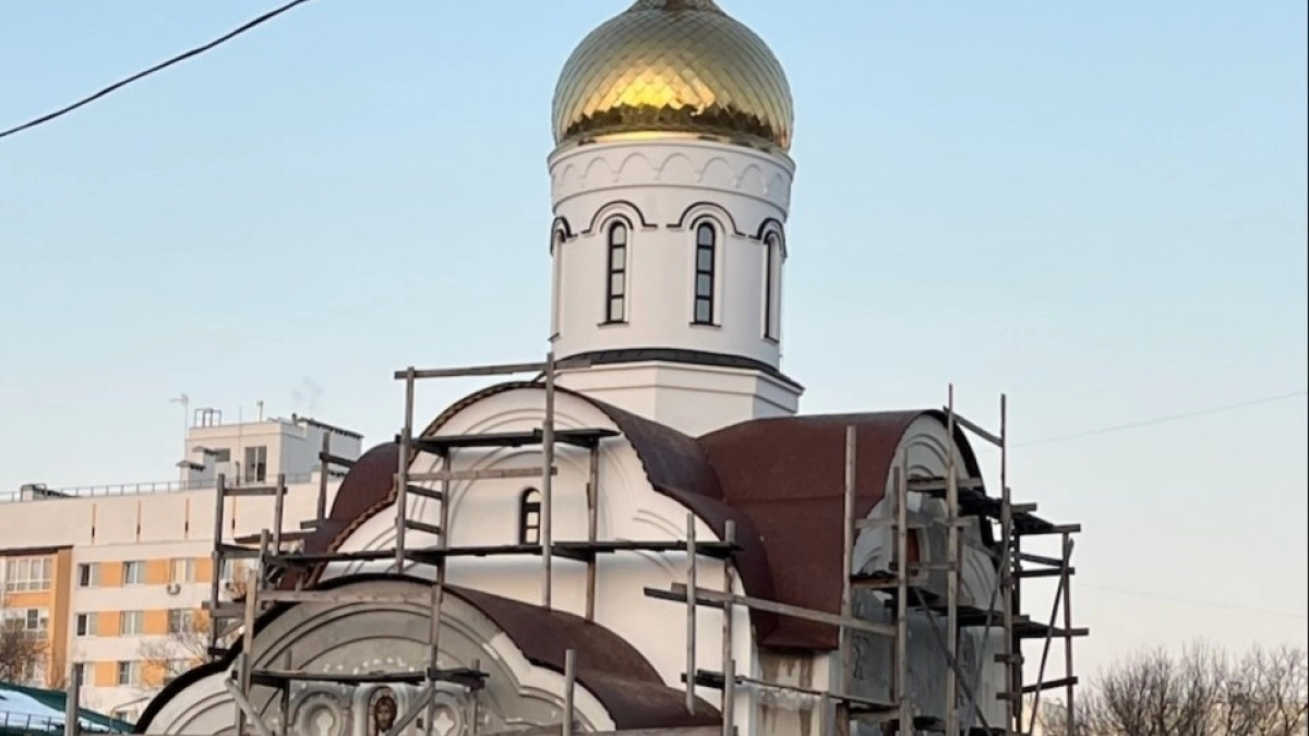 В Саранске активно продолжается строительство Спасского храма-часовни