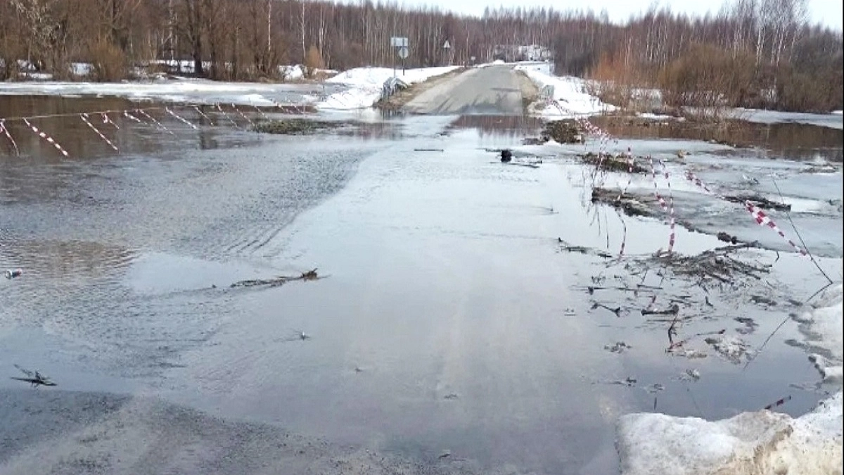 Паводок-2026: в Зубово‑Полянском районе Мордовии подтоплен низководный мост