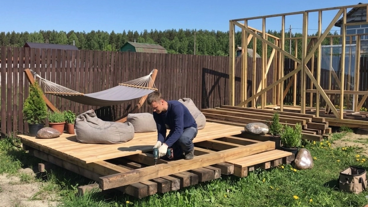 Как за 10 тысяч сделать зону отдыха на участке? Опытные хозяева нашли новый материал и бед не знают - дешево и красиво