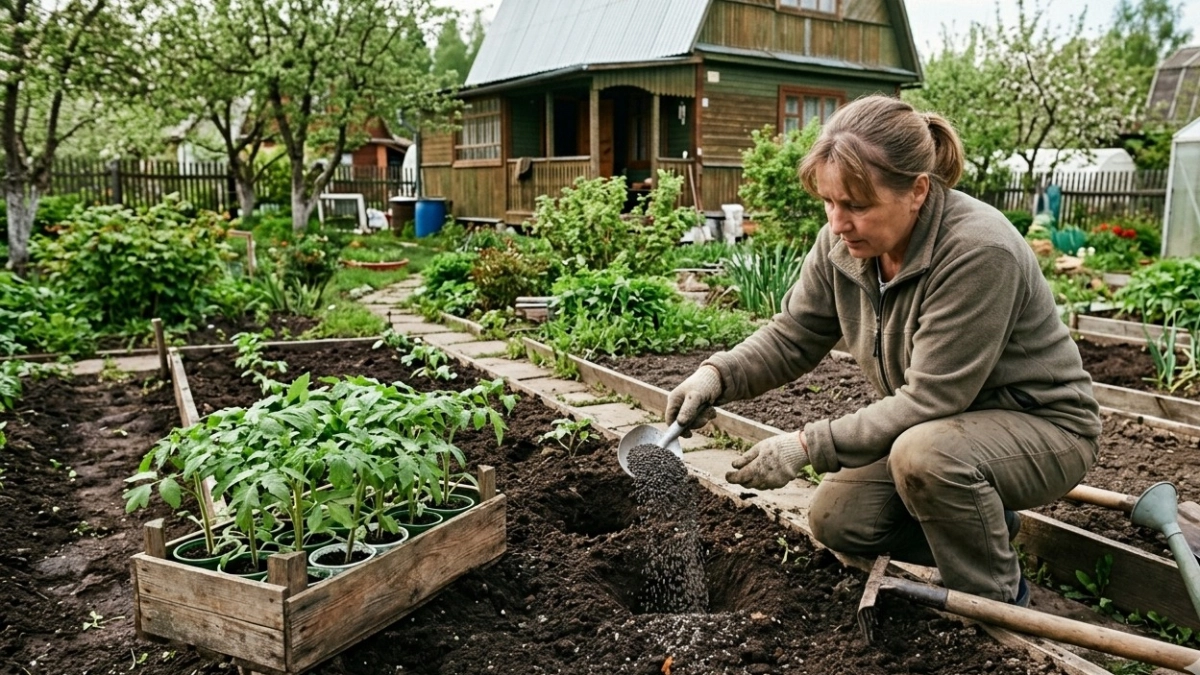 Помидорный завал: кладу 1 ложку в лунку — и кусты все лето в мясистых плодах
