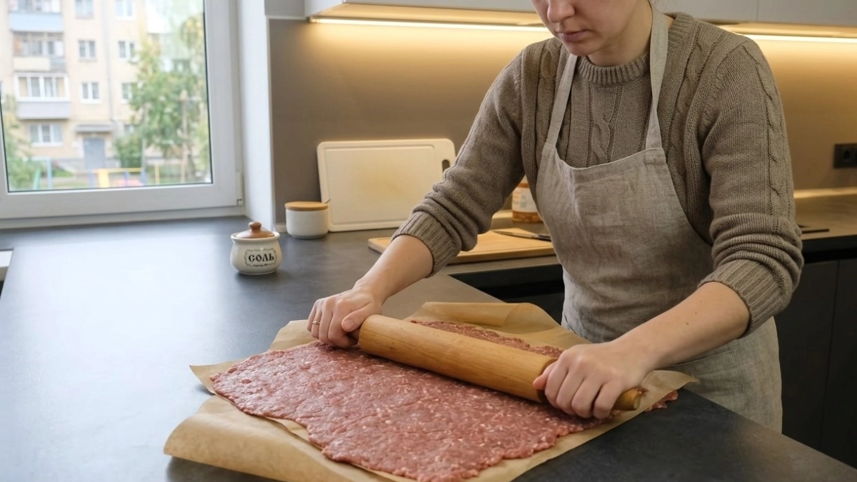 Беру скалку и фарш — катаю котлеты-рулеты без жирной сковородки: сочное блюдо на обед и ужин