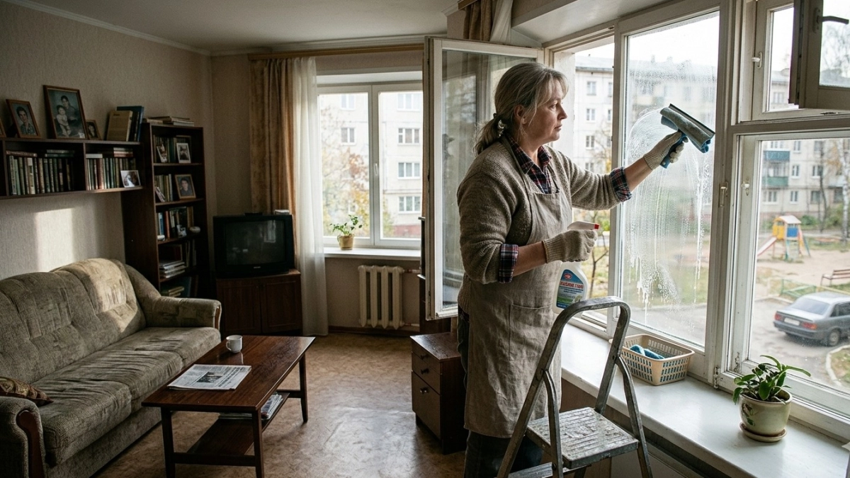 Старый советский способ — работает лучше "химозы": отмываем окна до блеска по совету старенькой бабушки