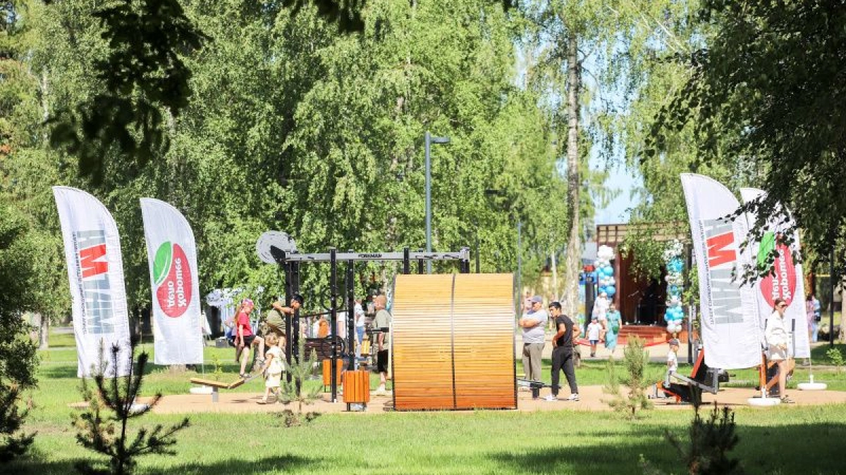 В Чамзинском районе Мордовии благоустроили парк "Мирный"