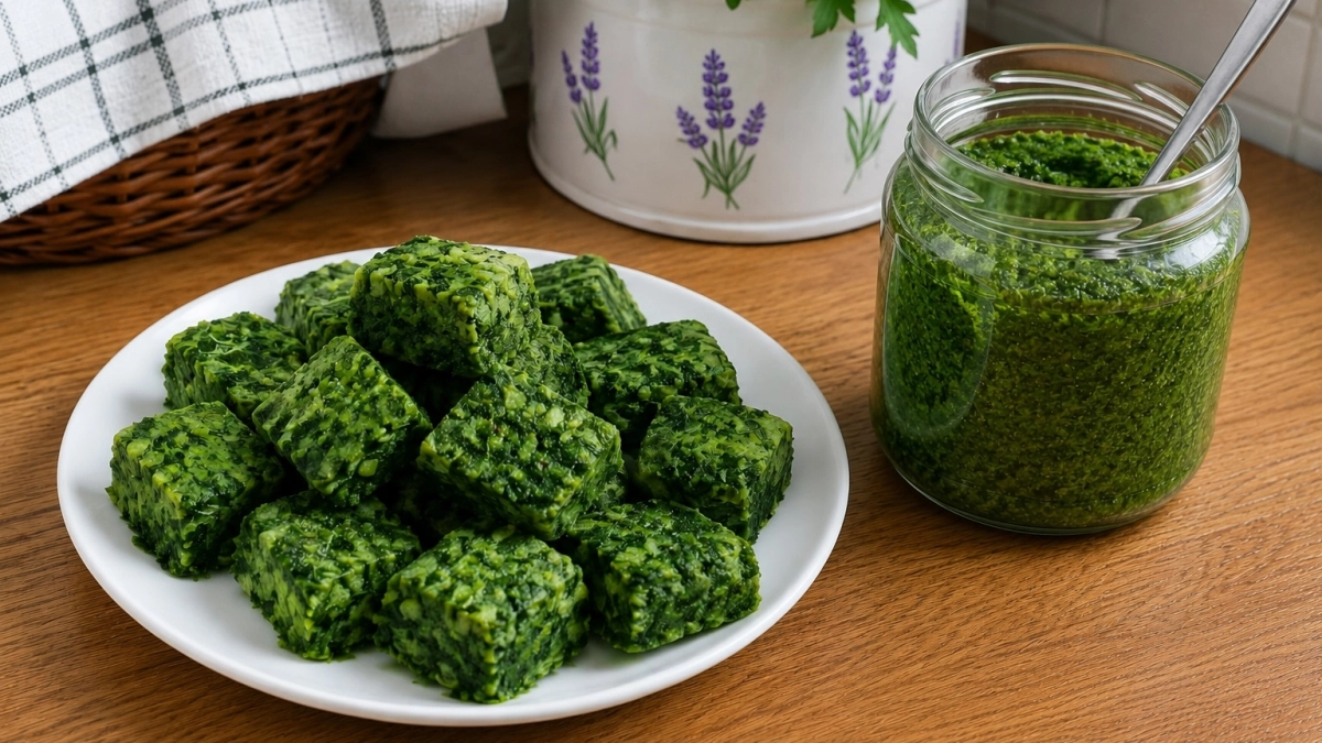 Сохраняю укроп и лук на всю зиму без сушки и заморозки в пакетах: мой любимый способ - аромат лета в одном кубике
