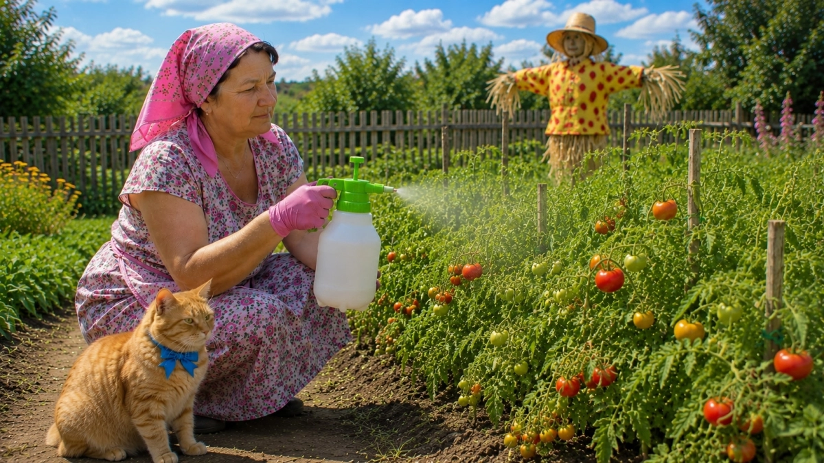 1 грамм на 1 литр воды - томатам на скорый налив и мясистость: главная подкормка июля