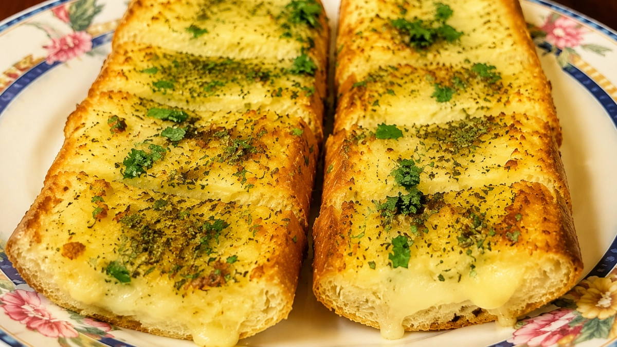 Летом это моя любимая закуска: чесночный хлеб с сыром моцареллой и зеленью - не рецепт, а настоящий хит 