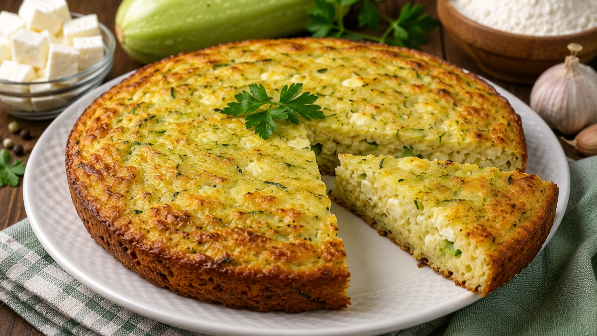 Тру кабачок и бросаю горсть сыра: заливной пирог на кефире за 5 минут - вкуснее мясного