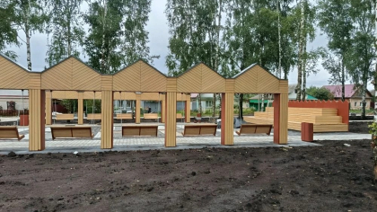 В Инсарском районе Мордовии завершается благоустройство «Сквера Побед»